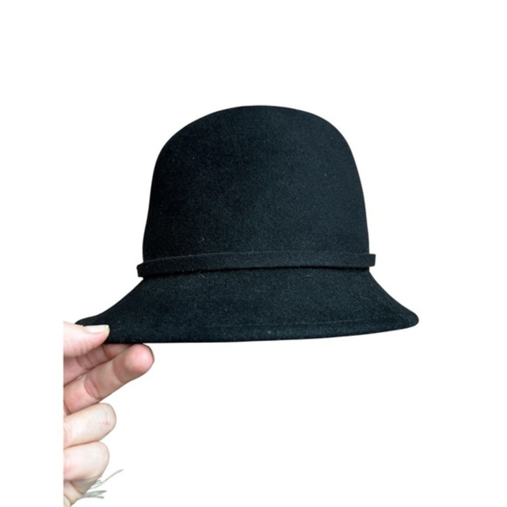 Frank Olive by Gabriel Amar Black felt Wool Hat Women's Dress Hat vintage - Picture 5 of 8